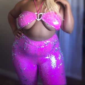 Pink Sequin Set